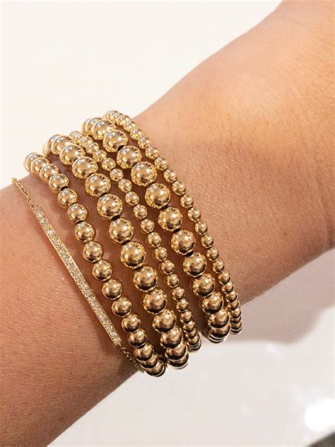 14k gold stackable bracelets